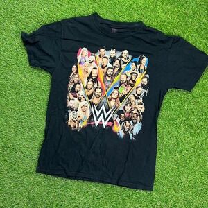 WWE‎ I Was There Superstars T-Shirt Mens M Black Graphic Tour Style Wrestling